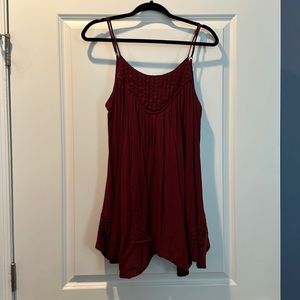 Maroon mini dress